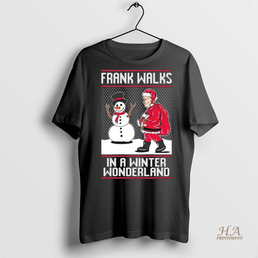 Official Frank Walks In A Winter Wonderland Ugly Christmas Shirt