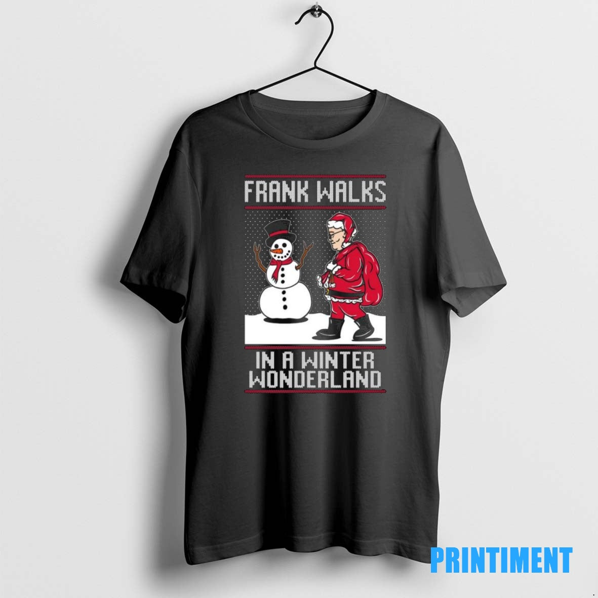 Official Frank Walks In A Winter Wonderland Ugly Christmas Tee Sweater