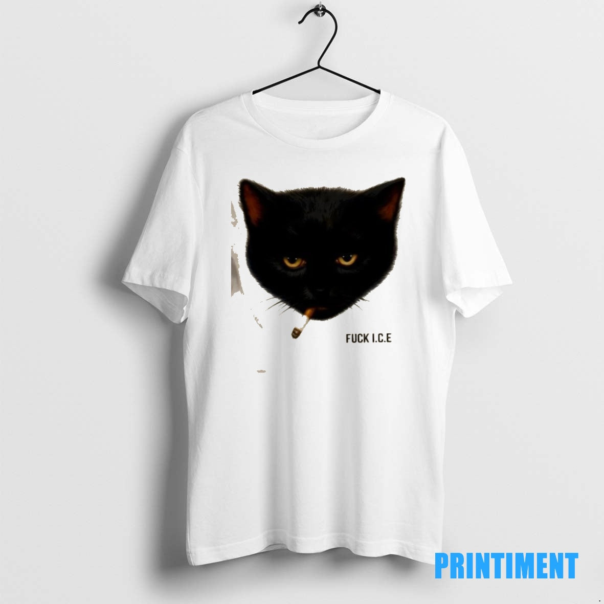 Official Fuck Ice Black Cat Smoking Tee Sweater