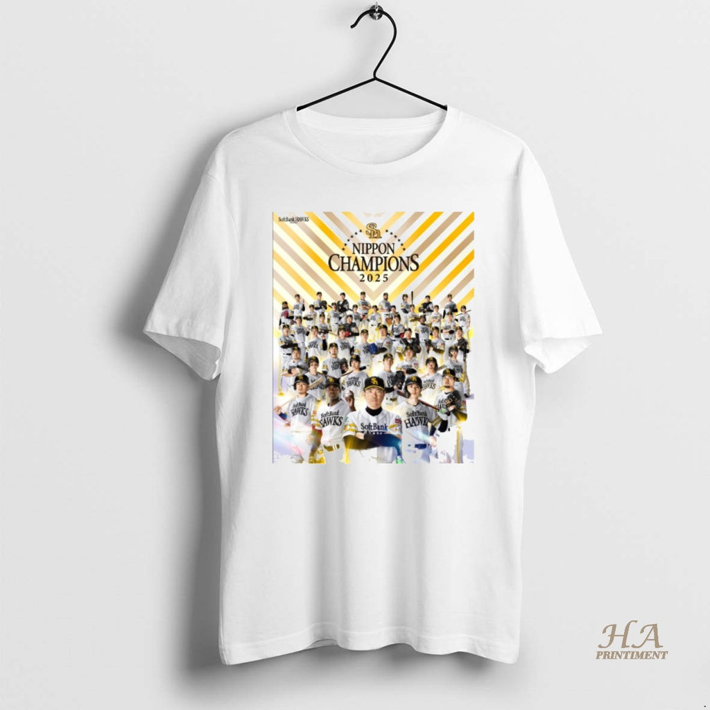 Official Fukuoka Softbank Hawks 2025 Nippon Champions