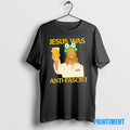 Official Funny Jesus Was Anti Fascist Meme Tee Sweater