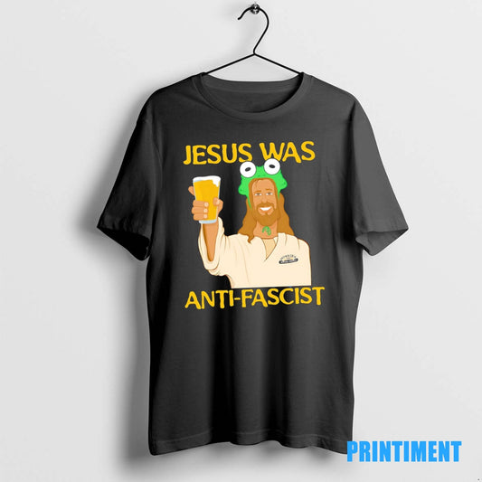 Official Funny Jesus Was Anti Fascist Meme Tee Sweater