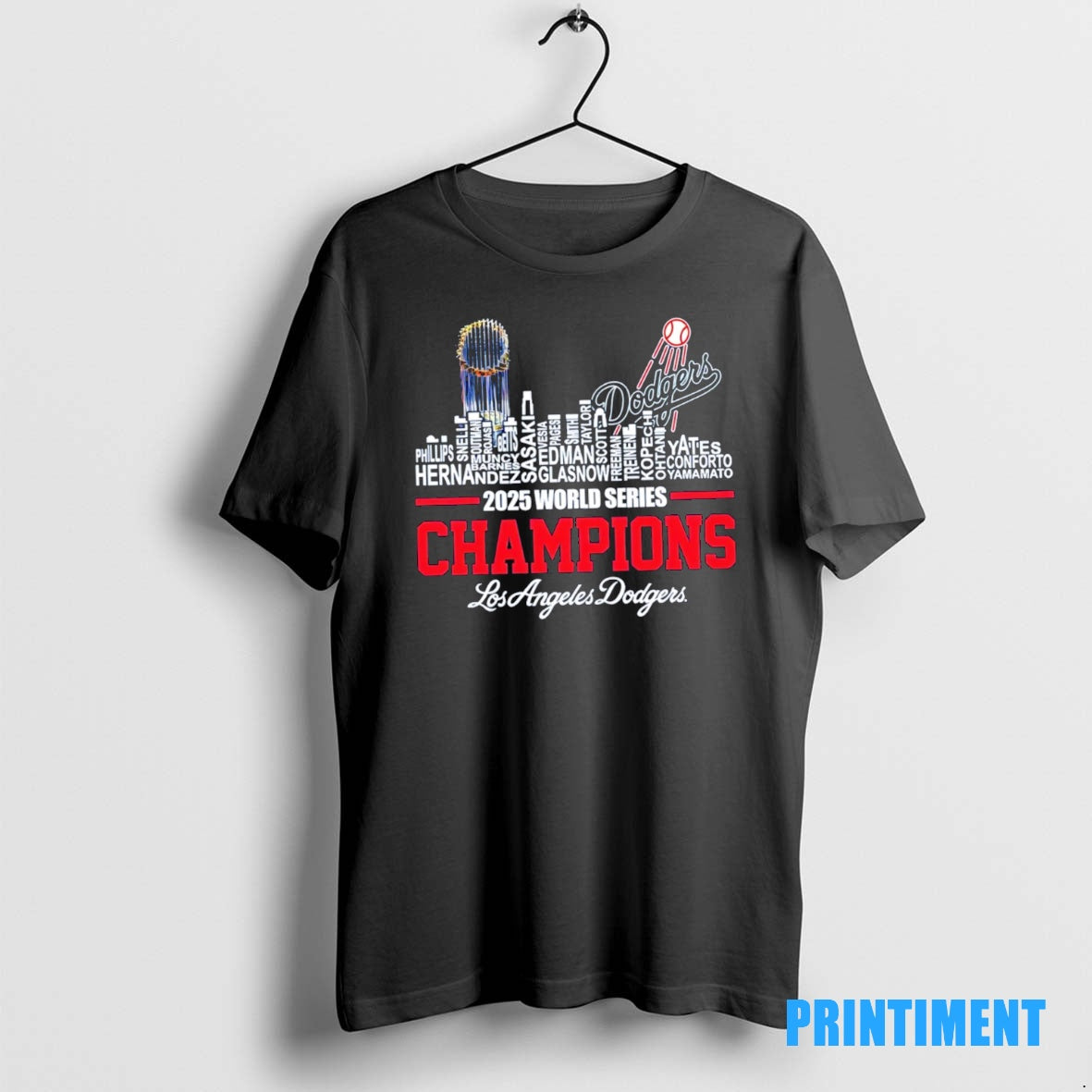Official Funny Los Angeles Dodgers 2025 World Series Champs Skyline Tee Sweater