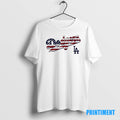 Official Funny Los Angeles Dodgers X Independence Day Baseball Mlb Tee Sweater