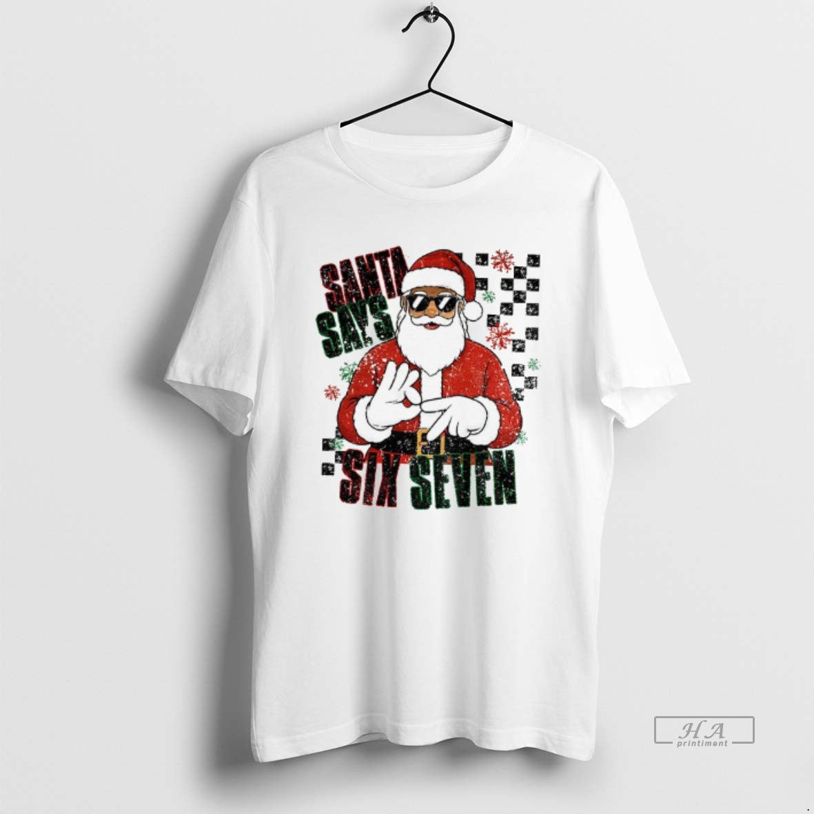 Official Funny Santa Christmas Santa Says Six Seven Hip Hop
