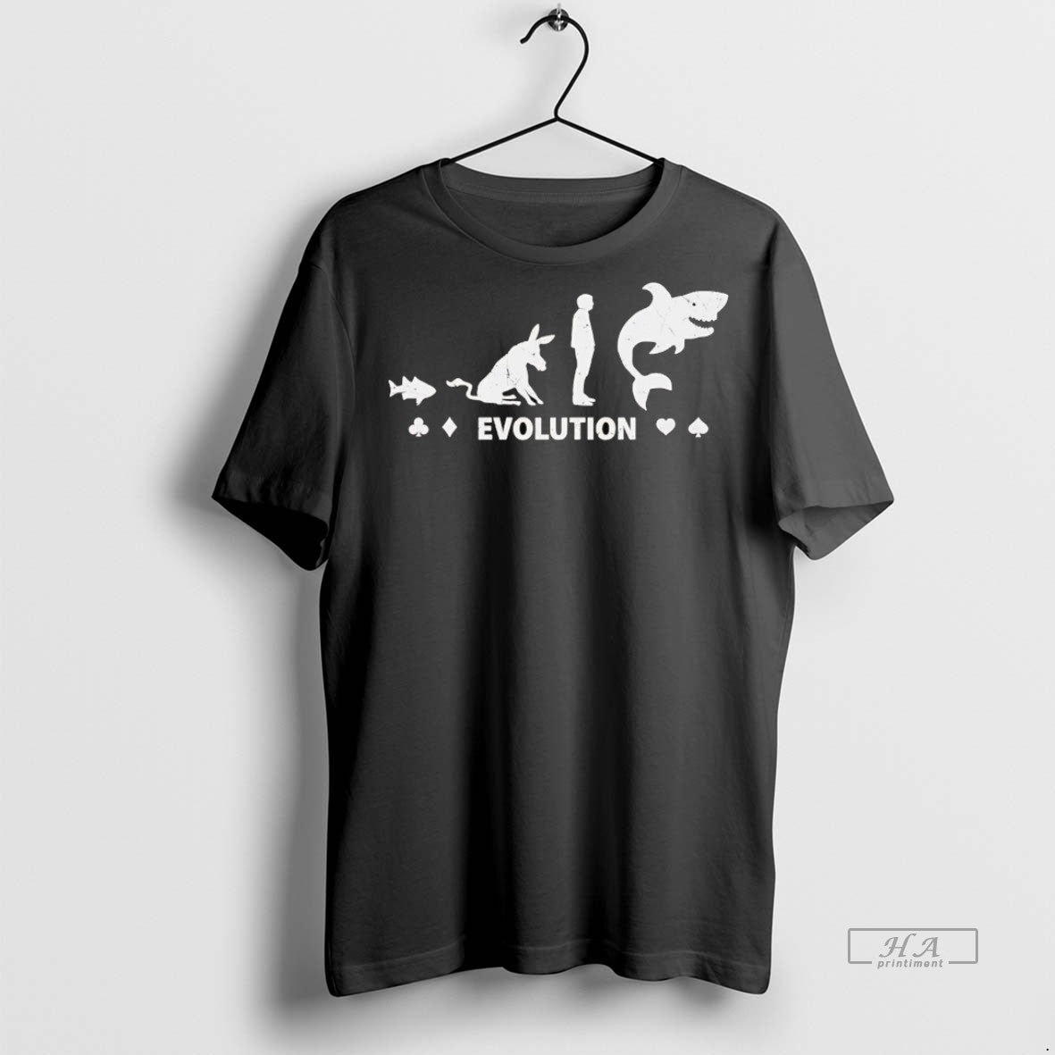 Official Gambling Poker Evolution Fish Or Shark Shirt