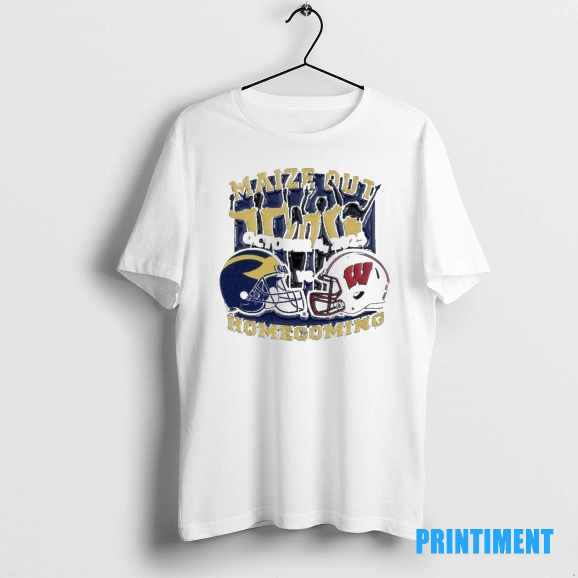 Official Gameday Michigan Wolverines Vs Wisconsin Badgers Maize Out Homecoming Tee Sweater