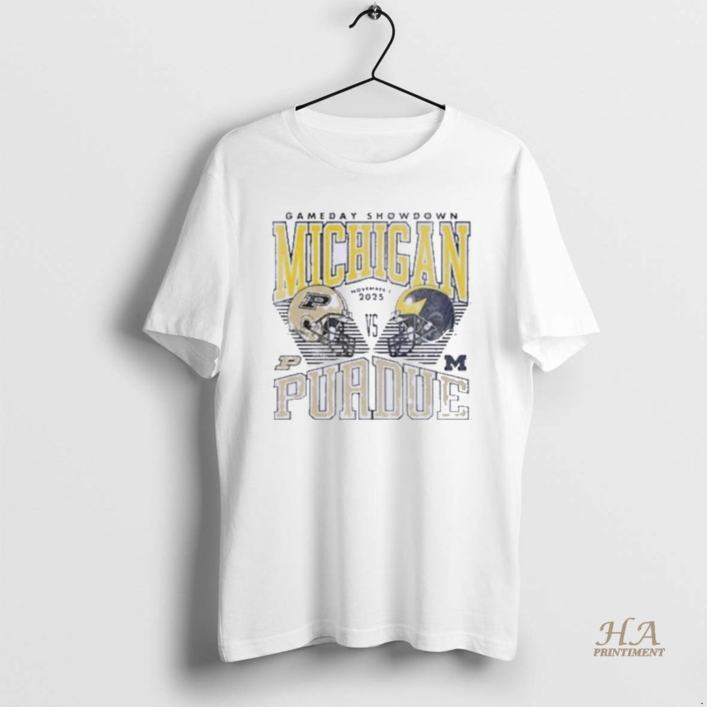 Official Gameday Showdown Michigan Vs Purdue 2025 Helmet
