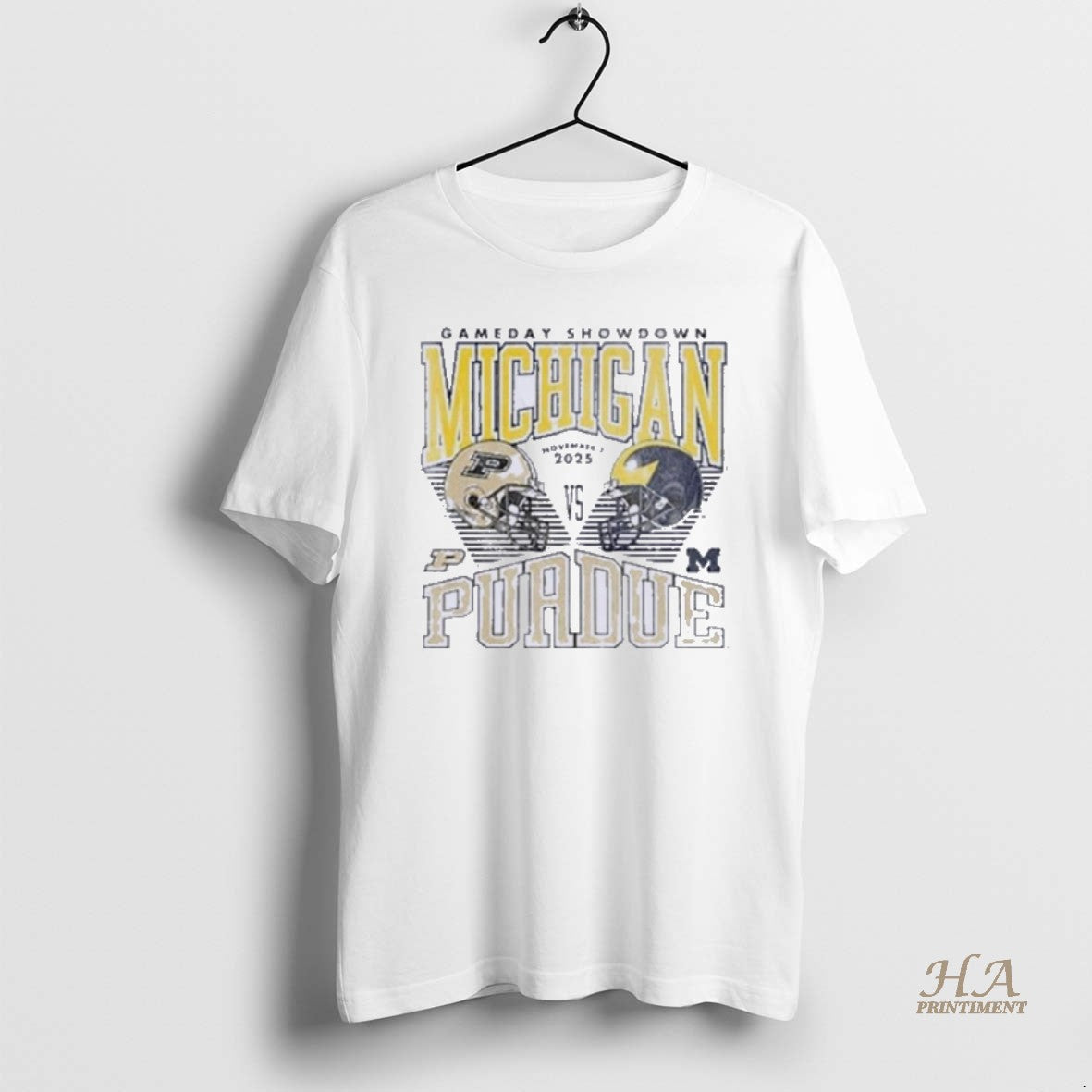 Official Gameday Showdown Michigan Vs Purdue 2025 Helmet