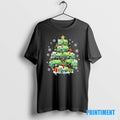 Official Garbage Truck Santa Christmas Tree Joyful Driver Boys Family Black Tee Sweater