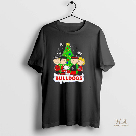 Official Georgia Bulldogs Peanuts Characters Christmas Tree Blackshirt
