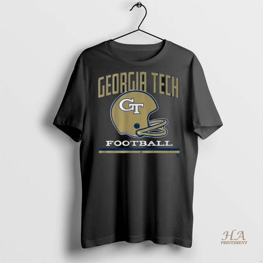 Official Georgia Tech Yellow Jackets Ncaa Football Vintage Helmet Shirt