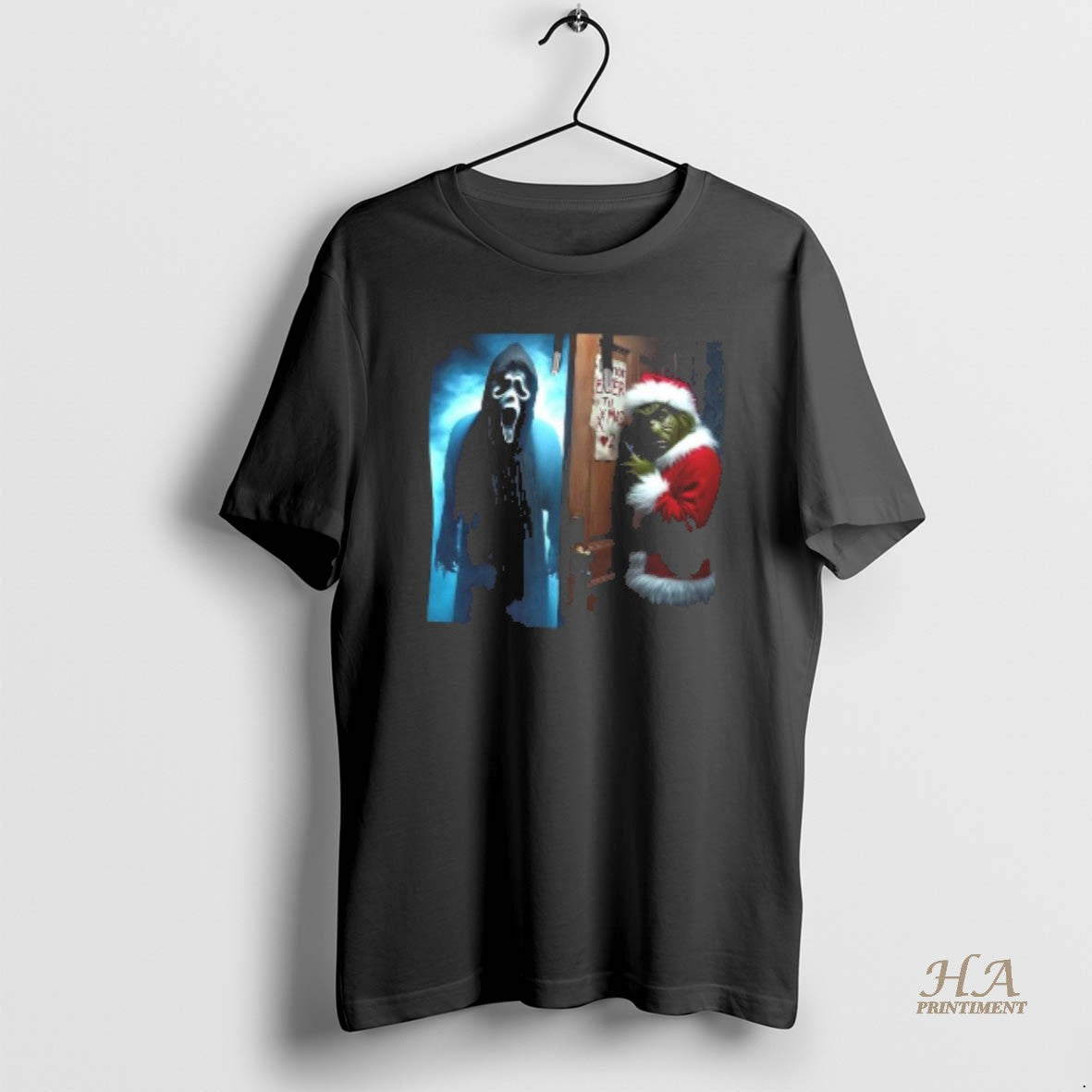 Official Ghostface And The Grinch Do Not Enter Till Xmas Horror Christmas