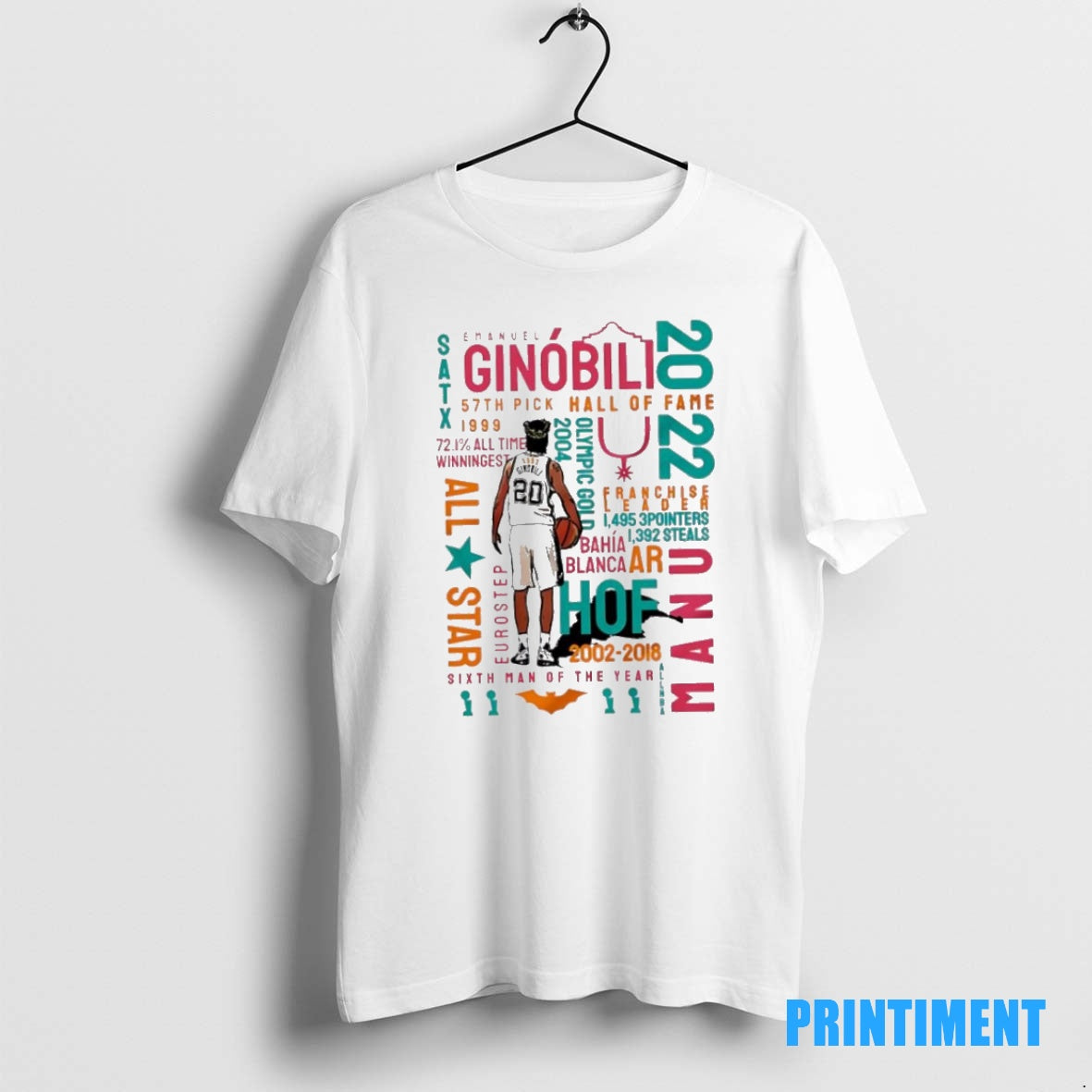 Official Ginobili Hof Fiesta Cloud Football Tee Sweater