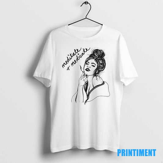 Official Girl Meditate And Medicate Tee Sweater