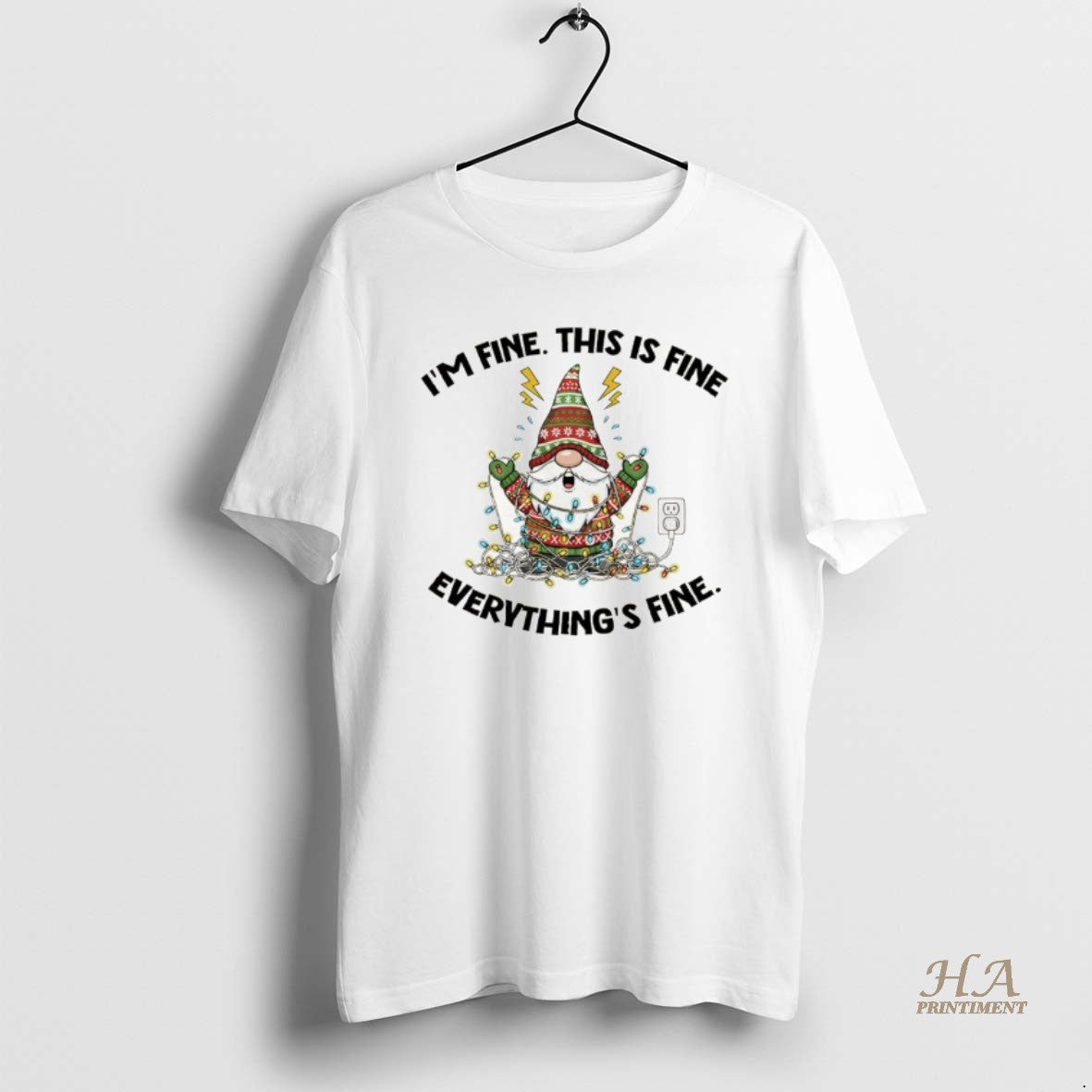 Official Gnome Christmas Tree Im Fine This Is Fine Everythings Fine Merry Christmas