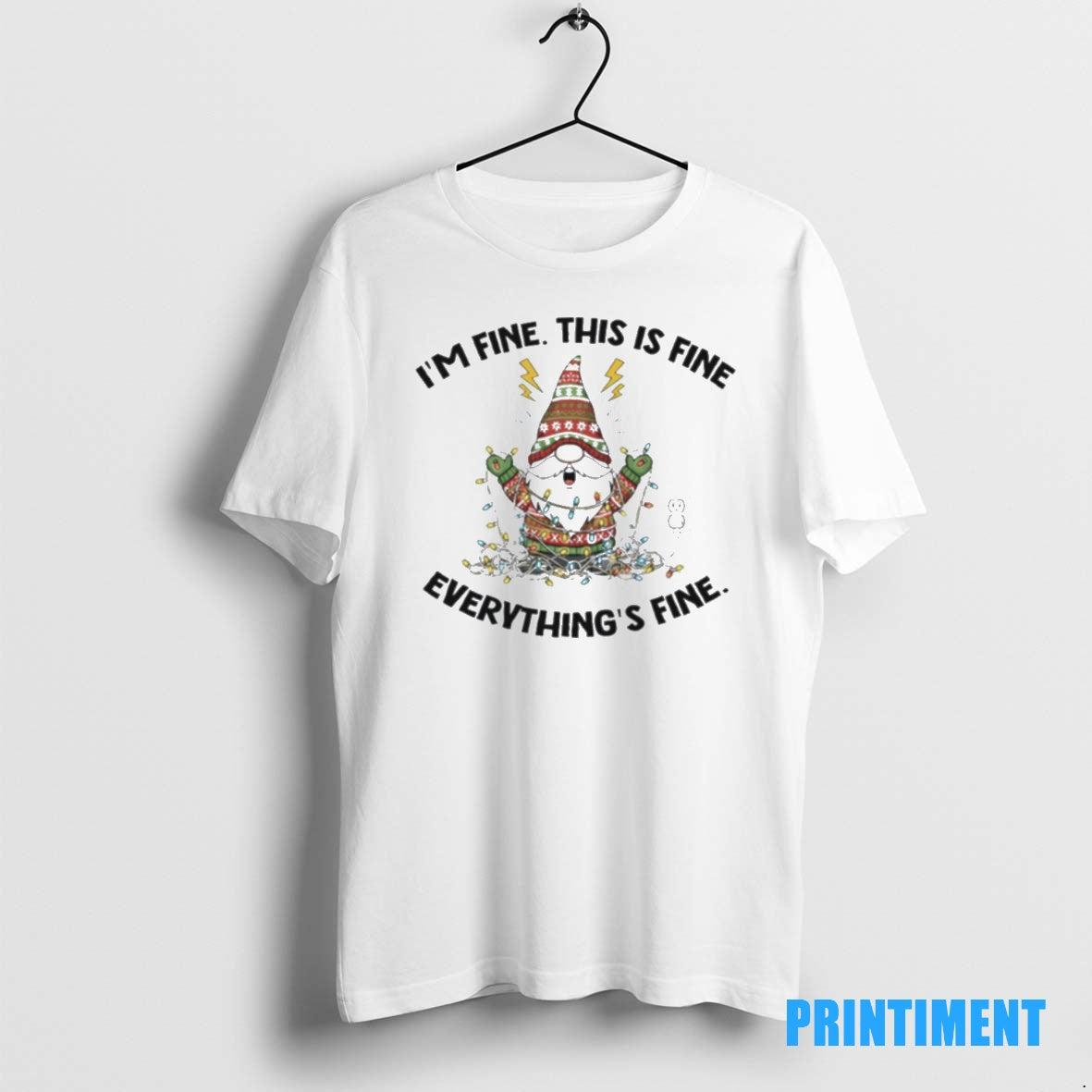 Official Gnome Christmas Tree Im Fine This Is Fine Everythings Fine Merry Christmas Tee Sweater