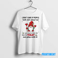 Official Gnome I Dont Care If People Talk Shit About Me Christmas Tee Sweater