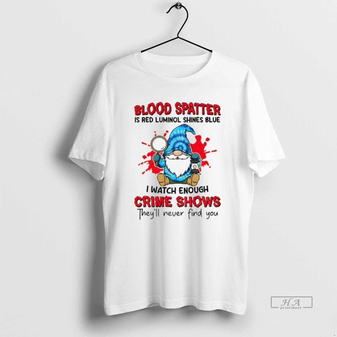 Official Gnome Blood Spatter Is Red Luminol Shines Blue I Watch Enough Crime Shows Theyll