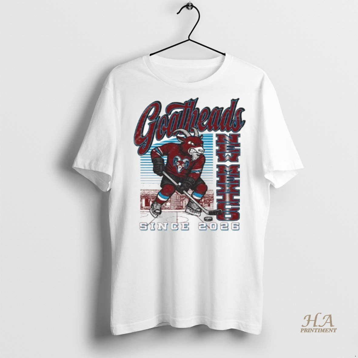 Official Goatheads New Mexico Hockey Mascot Since 2026 Graphic Shirt