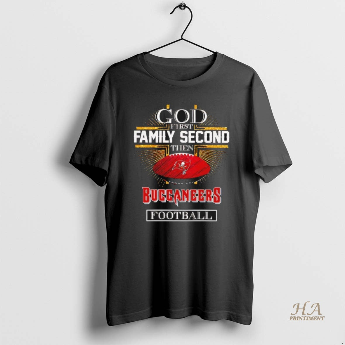 Official God First Family Second Then Tampa Bay Buccaneers Football Cross