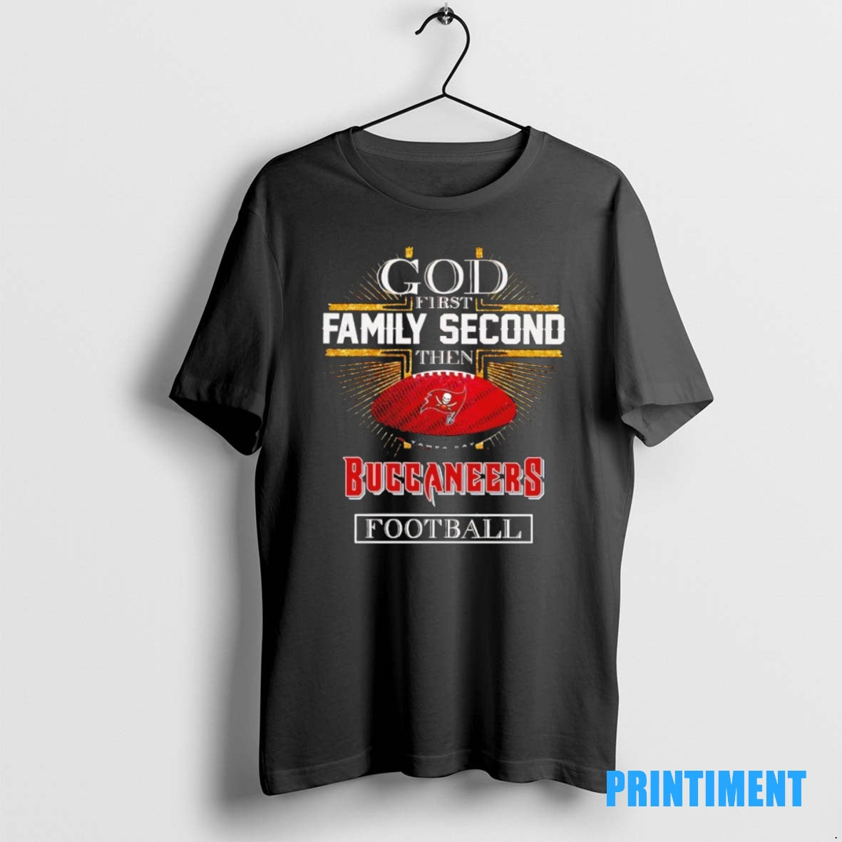 Official God First Family Second Then Tampa Bay Buccaneers Football Cross Tee Sweater