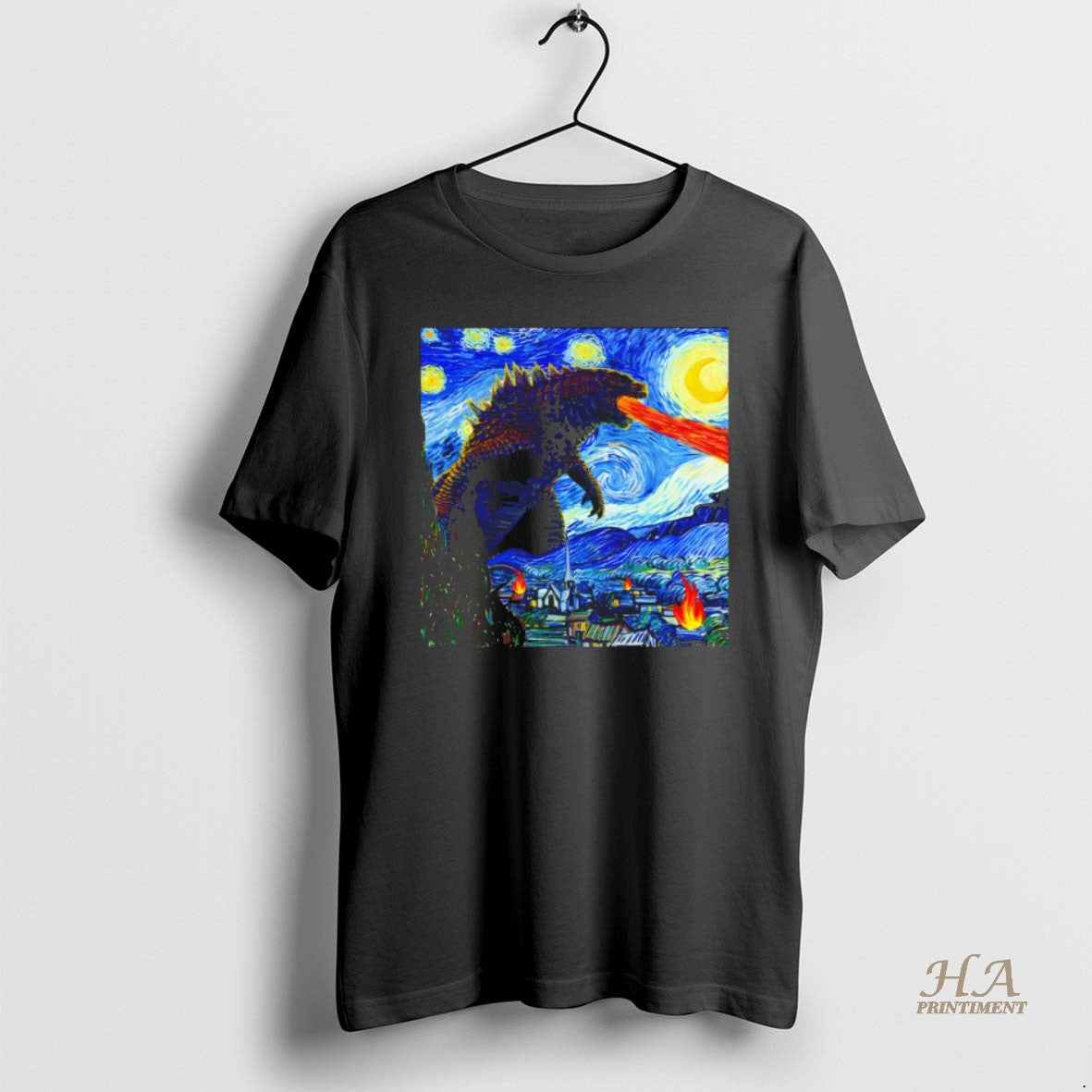 Official Godzilla Starry Night Van Gogh