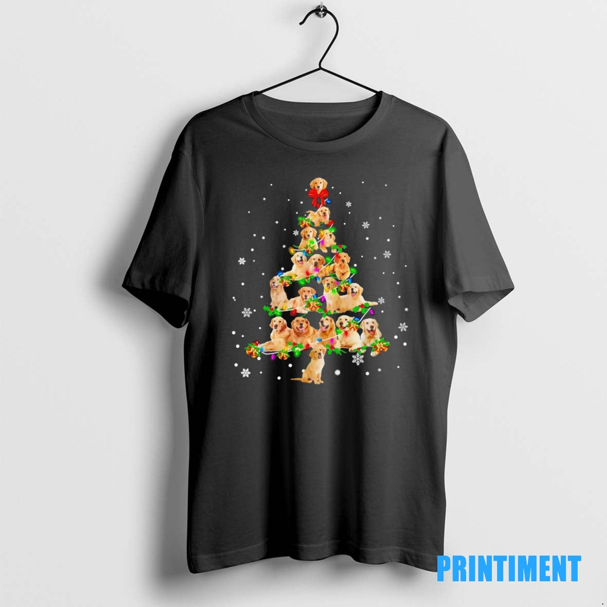 Official Golden Retriever Christmas Tree Tee Sweater