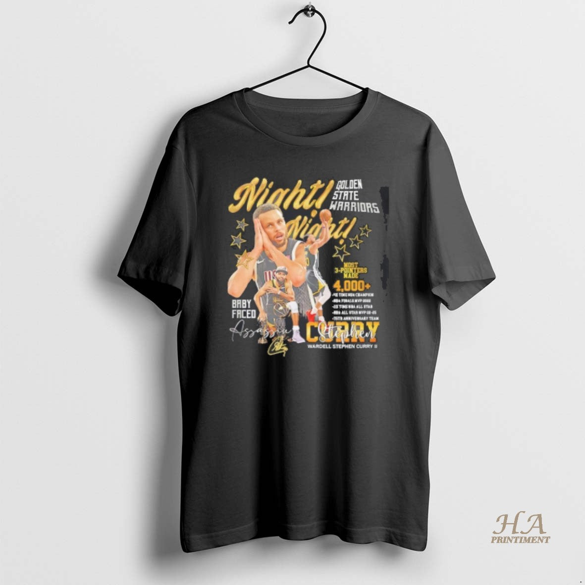 Official Golden State Warriors Stephen Curry Night Night Signature