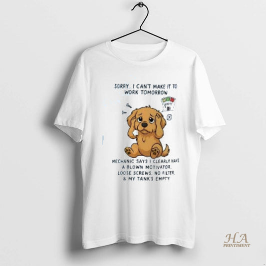Official Golden Retriever Sorry I Cant Make It Shirt