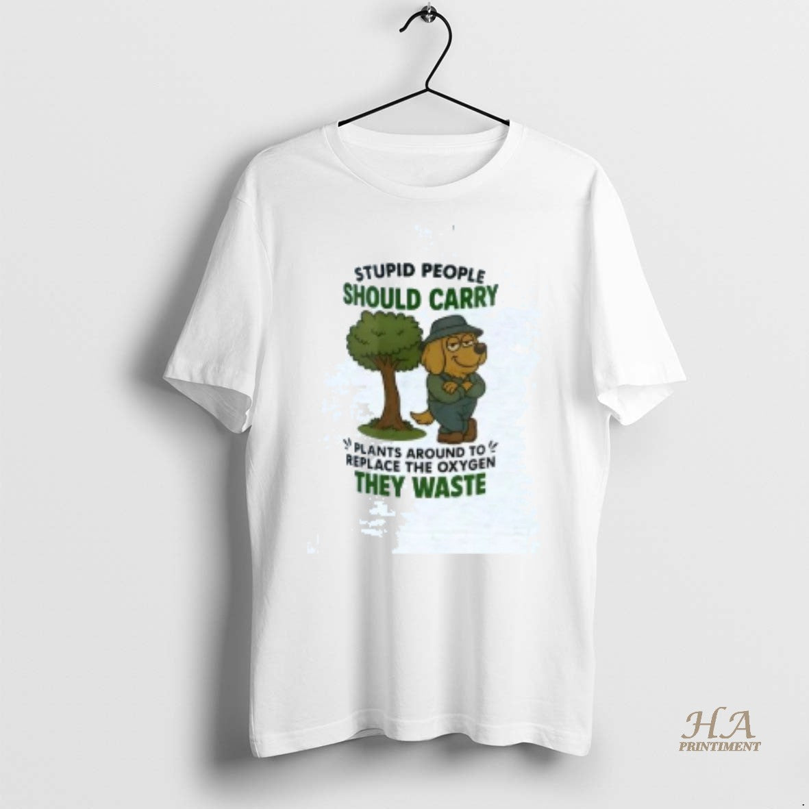 Official Golden Retriever Stupid People Should Carry Plants Replace Oxygen They Waste Shirt