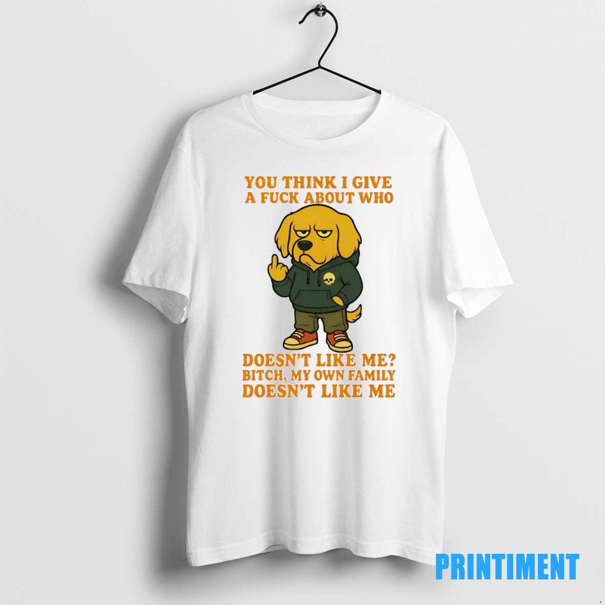 Official Golden Retriever You Think I Give A Fuck Tee Sweater