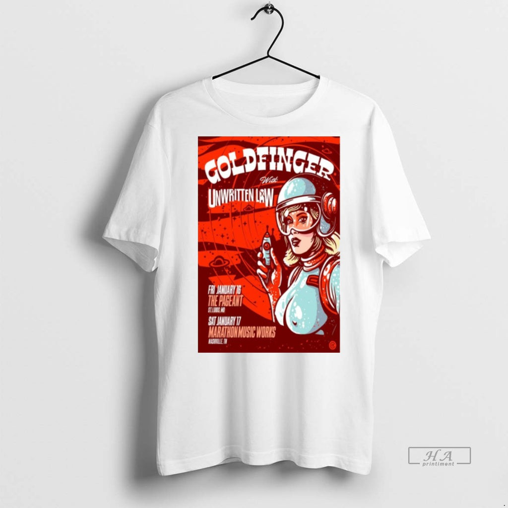 Official Goldfinger With Unwritten Law January 16 17 2026 Shows Shirt