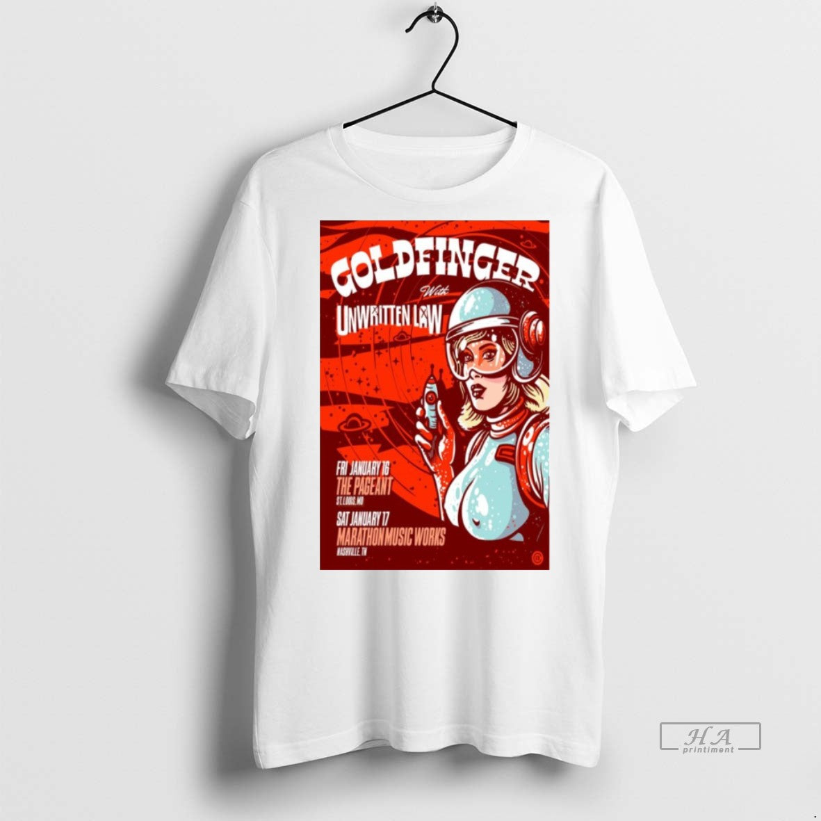 Official Goldfinger With Unwritten Law January 16 17 2026 Shows Shirt