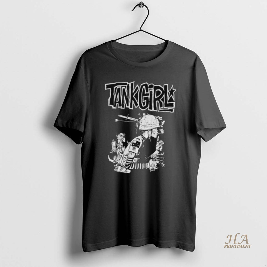 Official Gorillaz Tank Girl Music Black And White Graphic