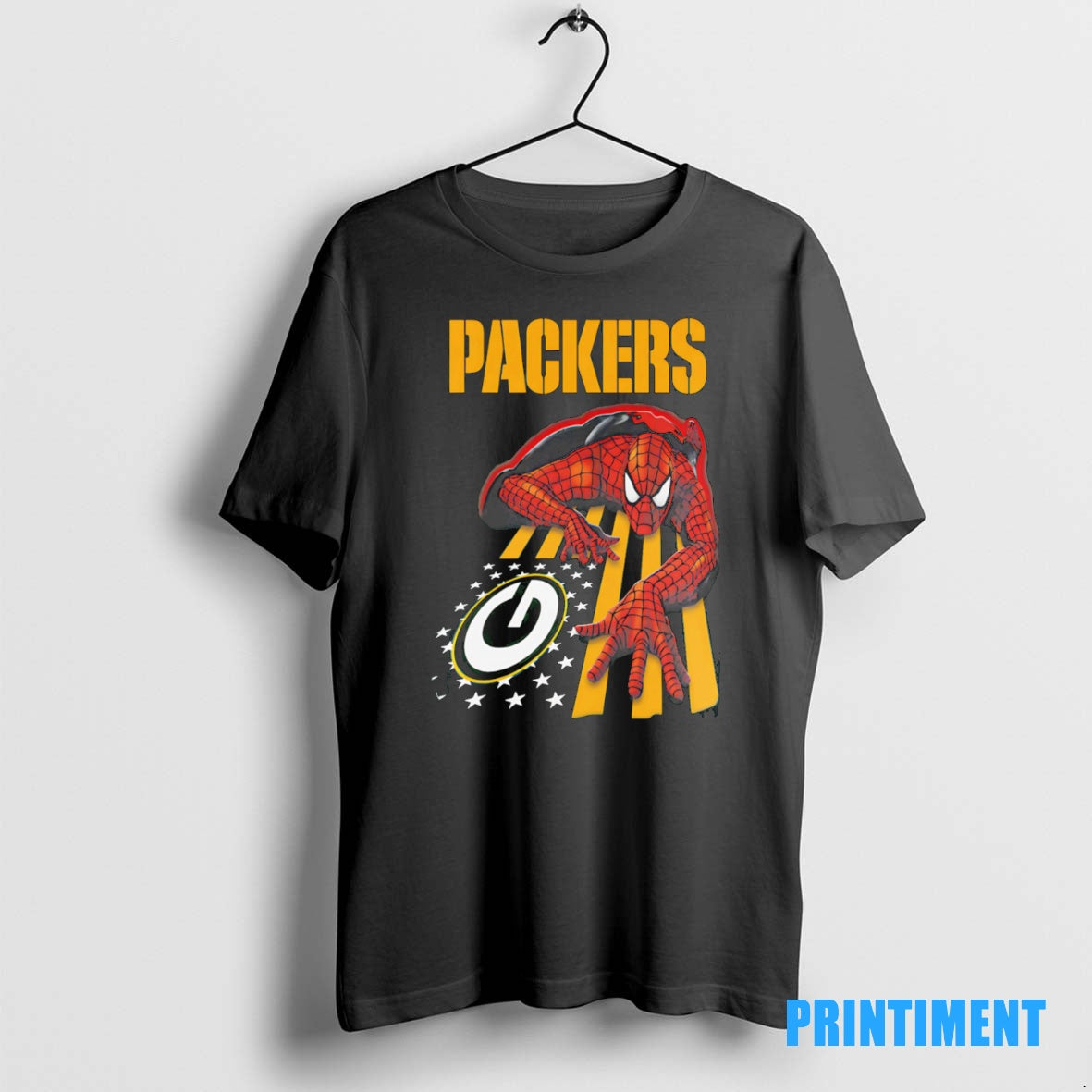 Official Green Bay Packers Spiderman America Flag Tee Sweater