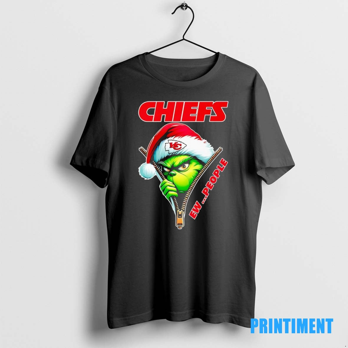 Official Grinch Chiefs Ew People Zipper Christmas Tee Sweater