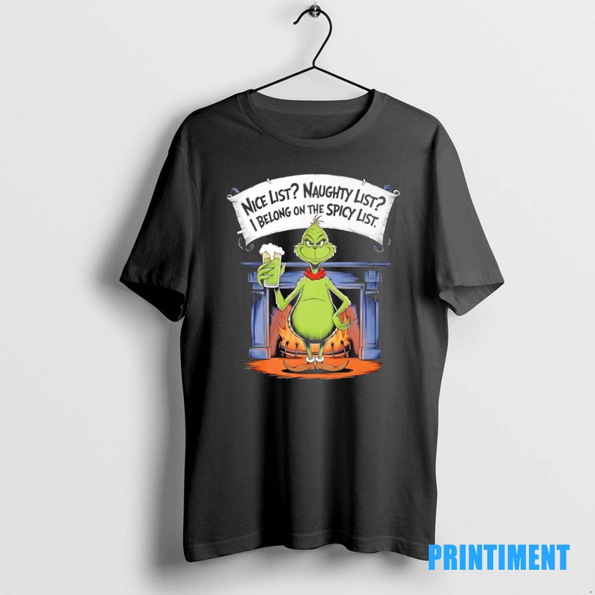 Official Grinch Christmas Nice List Naughty List I Belong On The Spicy List Tee Sweater