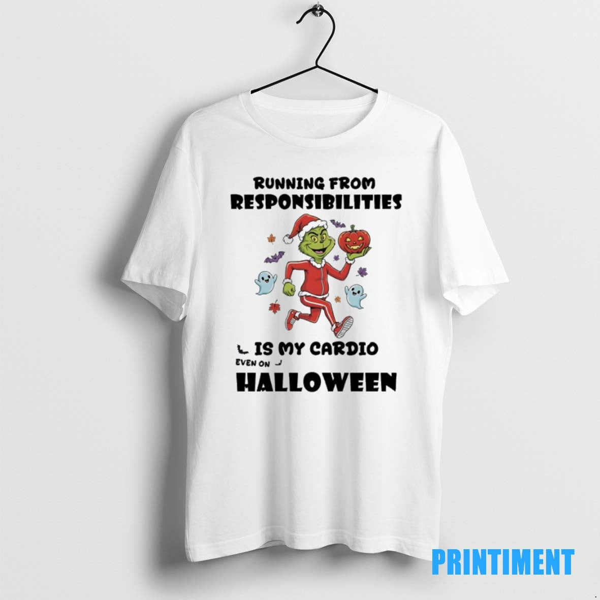 Official Grinch Christmas Running From Respinsibilities Is My Cardio Even On Halloween Tee Sweater