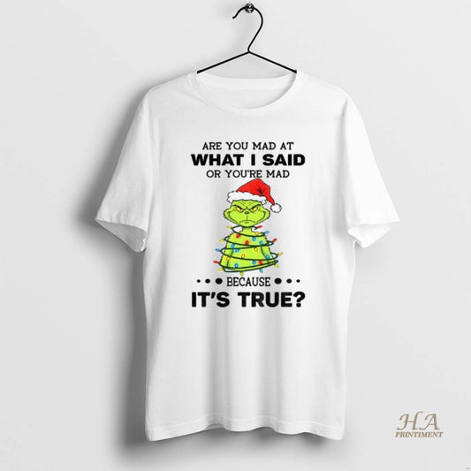 Official Grinch Christmas Tree Are You Mad At What I Said Or Youre Mad Because