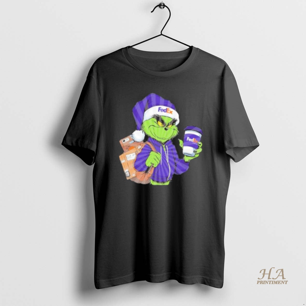 Official Grinch Drink Coffee Fedex Logo