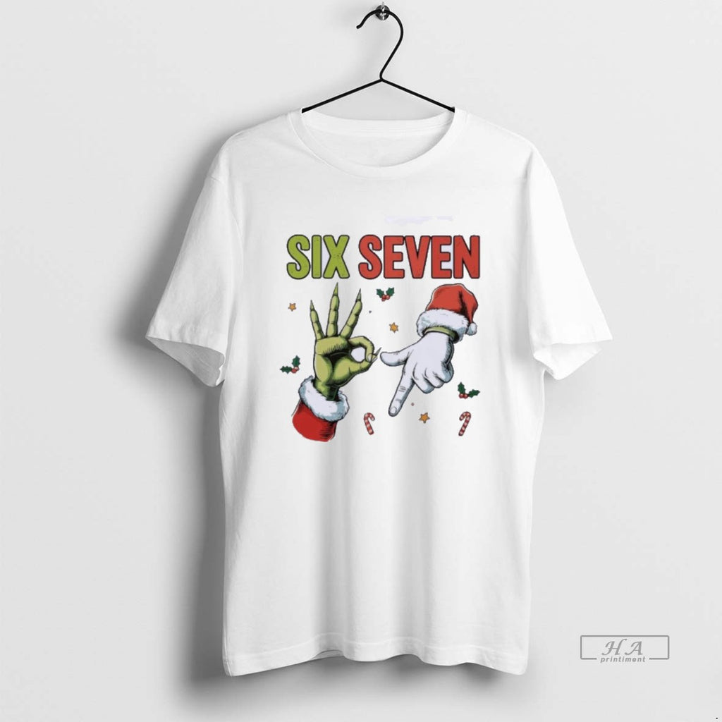 Official Grinch Hand Six Seven 6 7 67 Meme Christmas Xmas