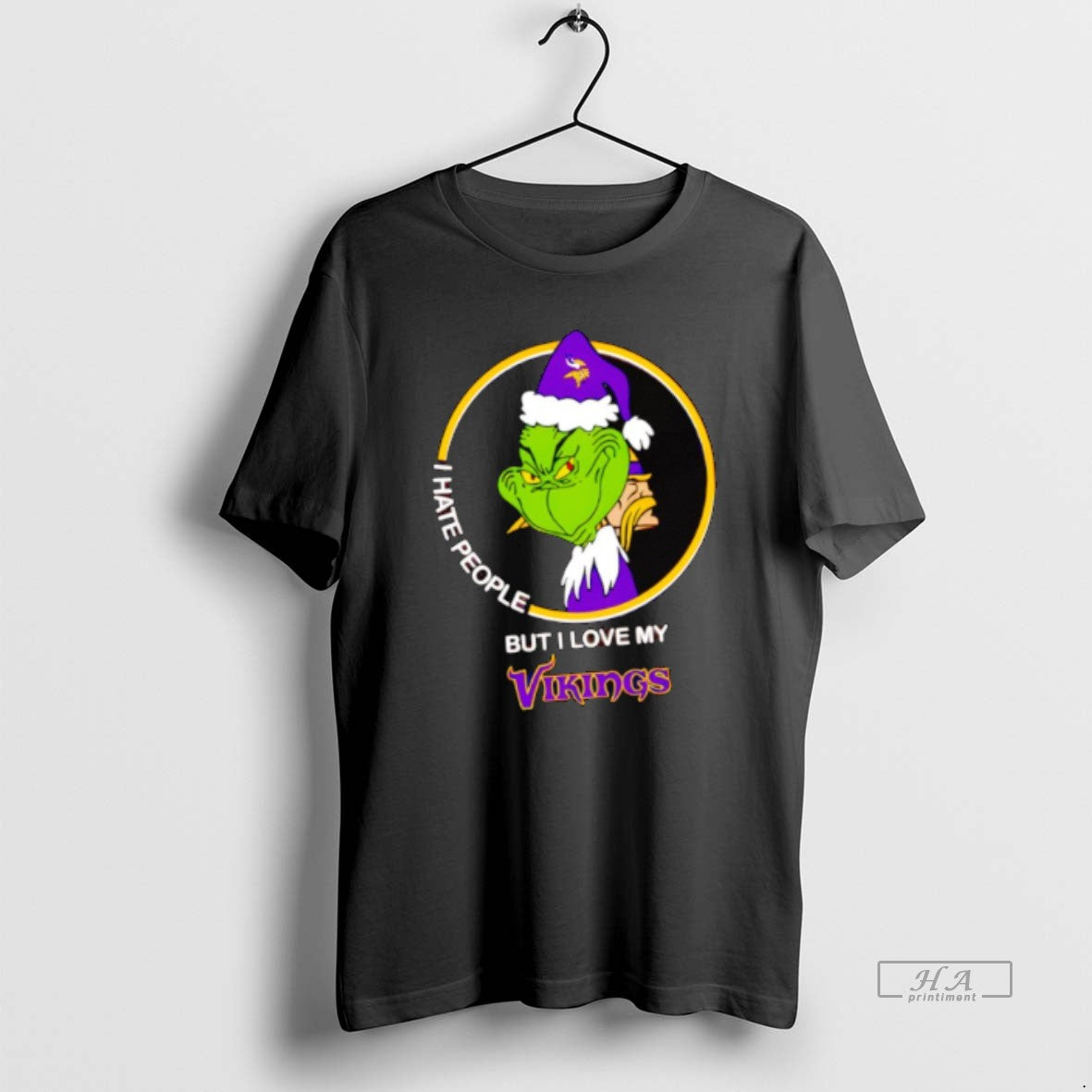 Official Grinch I Hate People But I Love My Vikings Minnesota Vikings