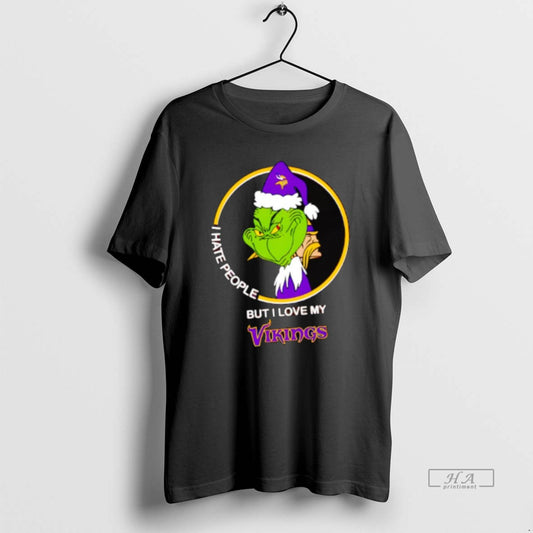 Official Grinch I Hate People But I Love My Vikings Minnesota Vikings