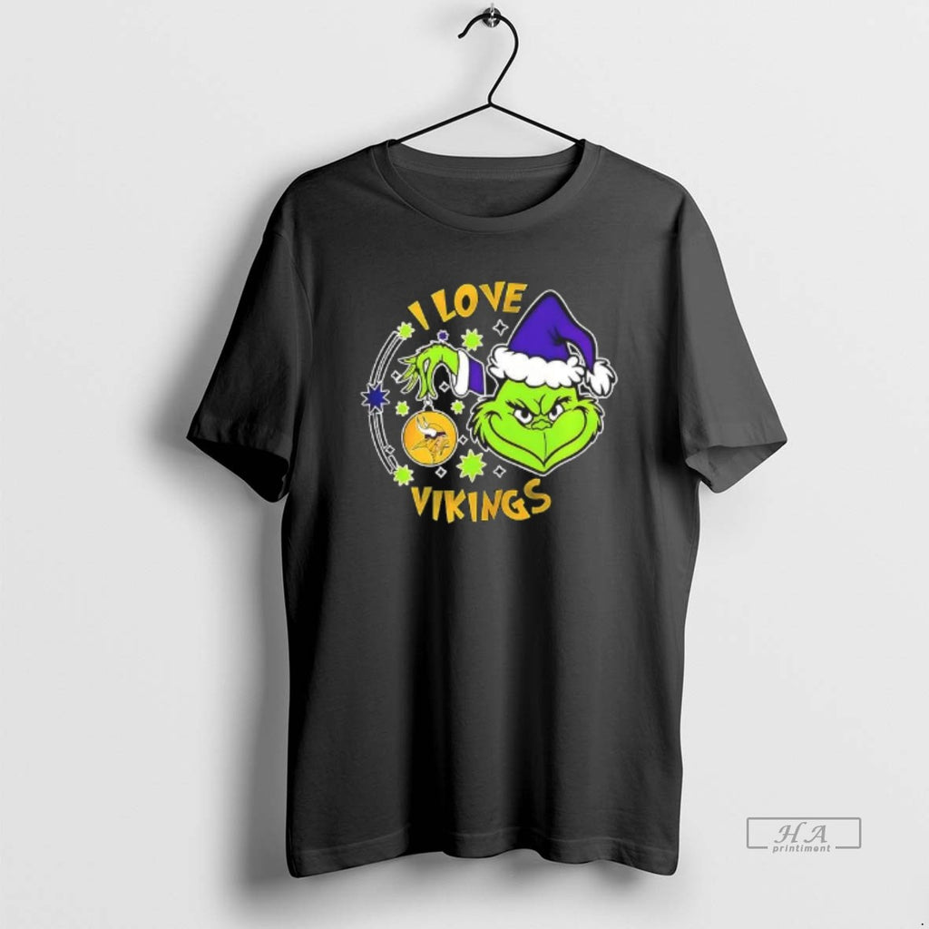 Official Grinch I Love Minnesota Vikings They Hate Us Because They Aint Us Christmas