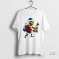 Official Grinch Santa Claus Holding Trophy Los Angeles Dodgers Mlb Baseball 2025