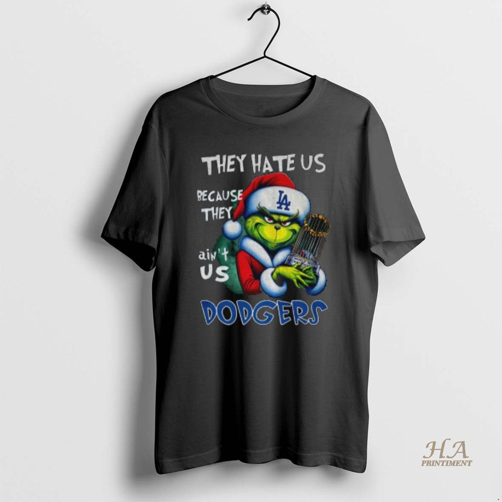Official Grinch Santa Dodgers World Series Champions Trophy They Hate Us Because They Aint Us