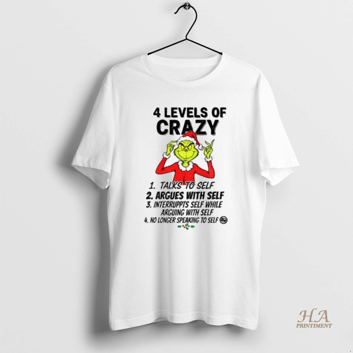 Official Grinch Santa Hat 4 Levels Of Crazy Talks Of Self Argues With Self Interrupts