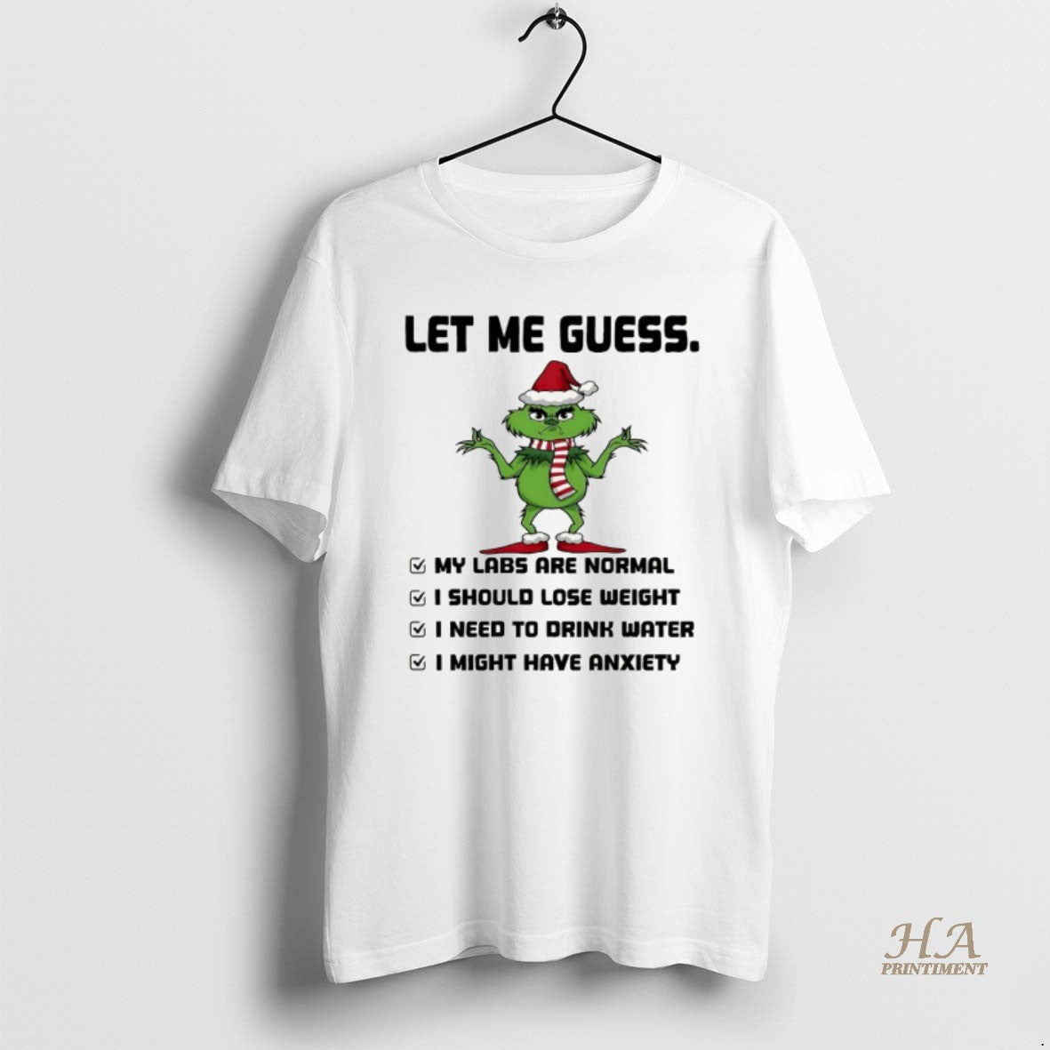 Official Grinch Santa Hat Let Me Guess My Labs Are Normal I Should Lose Weight
