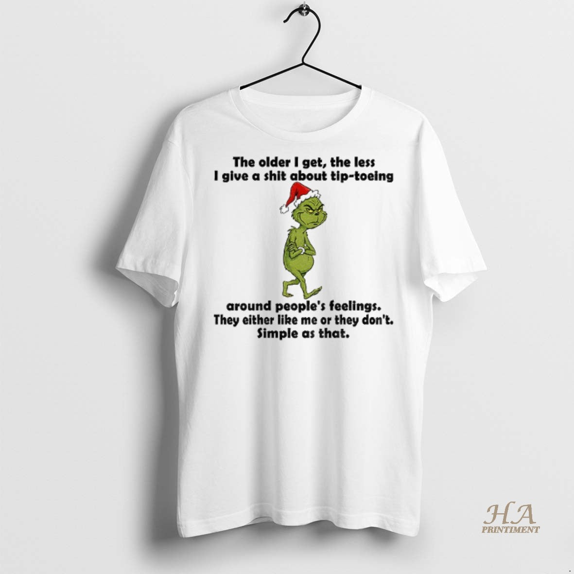 Official Grinch Santa Hat The Order I Get The Less I Give A Shit About